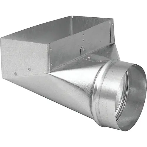 Angle Boot, 3-1/4 in L, 10 in W, 4 in H, 90 deg Angle, Steel, Galvanized
