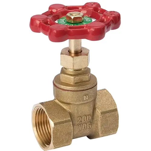 ProLine Series Gate Valve, 1-1/4 in Connection, FPT, 200/125 psi Pressure, Brass Body ProLine Series Gate Valve, 1-1/4 in Connection, FPT, 200/125 psi Pressure, Brass Body