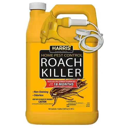 Roach Killer, Liquid, Spray Application, 1 gal Clear