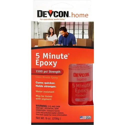 Devcon Epoxy Adhesive, Amber, Liquid, 4.5 oz Bottle