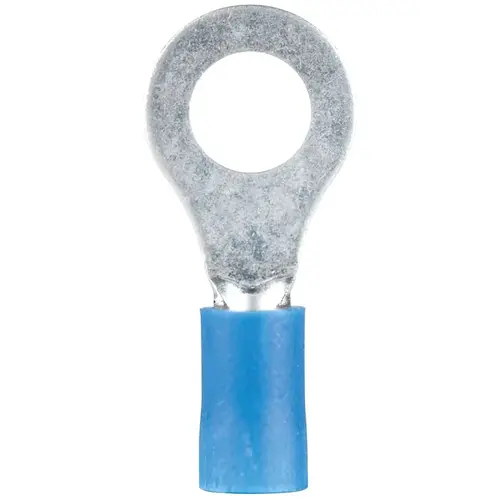 Ring Terminal, 600 V, 16 to 14 AWG Wire, 5/16 to 3/8 in Stud, Vinyl Insulation, Blue - pack of 7 Ring Terminal, 600 V, 16 to 14 AWG Wire, 5/16 to 3/8 in Stud, Vinyl Insulation, Blue - pack of 7