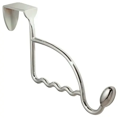 Metal 4-1/2 In. Over-the-Door Hook Chrome