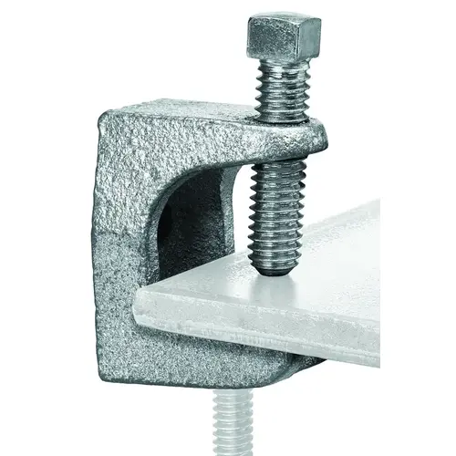 3/8 In. Electroplated Zinc Malleable Iron Beam Clamp Silver 3/8 In. Electroplated Zinc Malleable Iron Beam Clamp Silver