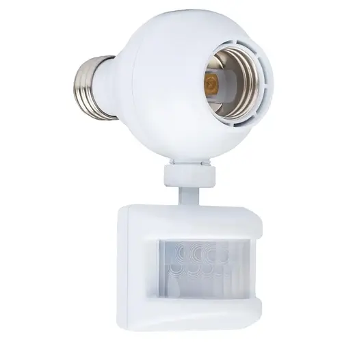 Light Control, 120 V, Motion Sensor, 180 deg Sensing, 30 ft Sensing, White