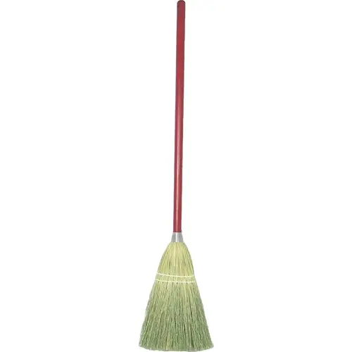 Toy Broom, Corn/Sotol Fiber Bristle, Wood Handle Red