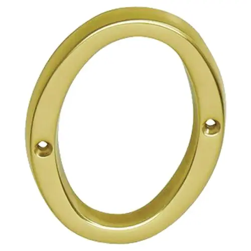 House Number, Character: 0, 4 in H Character, Brass Character, Brass House Number, Character: 0, 4 in H Character, Brass Character, Brass