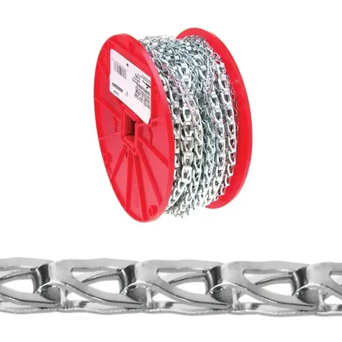Sash Chain, 100 ft L, 106 lb Working Load, Steel, Bright Zinc Sash Chain, 100 ft L, 106 lb Working Load, Steel, Bright Zinc