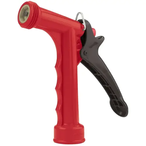 Threaded Front Hose Nozzle The Original, Polymer Material, Adjustable Spray, 1/2", 5/8" And 3/4" Hose Diameter, Red Finish
