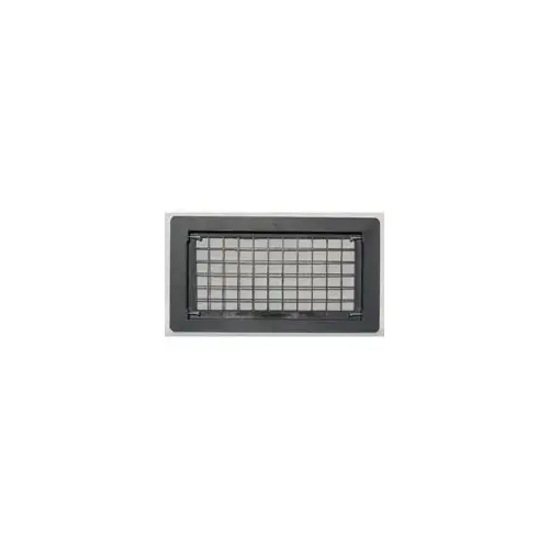 Foundation Vent, 15-1/4 in W, Polypropylene, Black Oxide