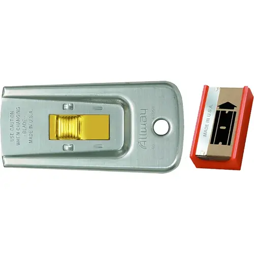 ALLWAY Glass Scraper, 1-Edge Blade, Steel Blade