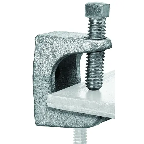 1/2 In. Electroplated Zinc Malleable Iron Beam Clamp Silver 1/2 In. Electroplated Zinc Malleable Iron Beam Clamp Silver
