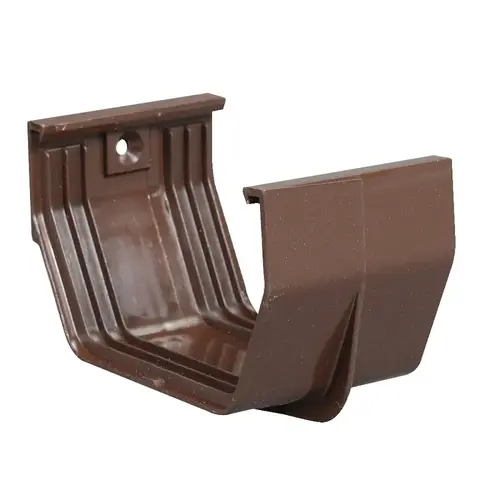 Amerimax T1505 Contemporary Gutter Connector, 5 in Gutter, Vinyl, Brown Contemporary Gutter Connector, 5 in Gutter, Vinyl, Brown