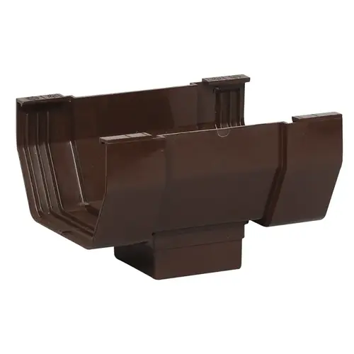 Contemporary Center Outlet, 5 in Gutter, Vinyl, Brown