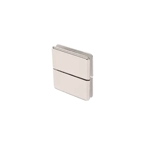 Polished Nickel Junior Prima 02 Series Glass-to-Glass Mount Hinge