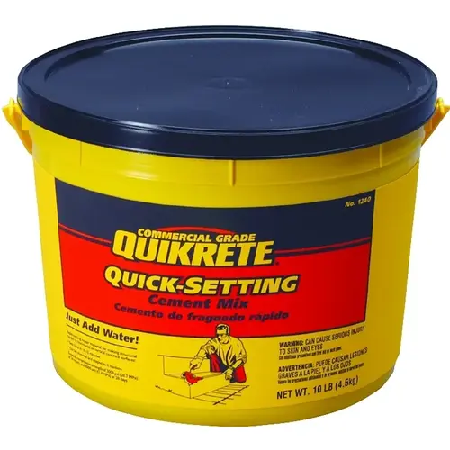 Quikrete Quick-Setting Cement, Brown/Gray, 10 lb Pail