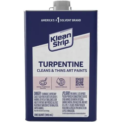 Klean Strip QGT69 Klean Strip Gum Spirit Thinner, Liquid, Pine, Clear, 1 qt Can Klean Strip Gum Spirit Thinner, Liquid, Pine, Clear, 1 qt Can