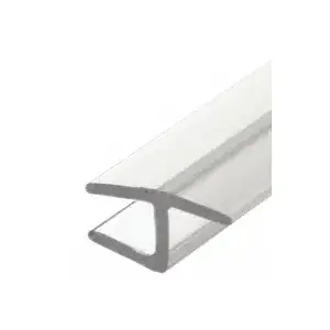 CRL P380HJ Clear Polycarbonate H-Jamb 180 Degree for 3/8" Glass - 95" Stock Length
