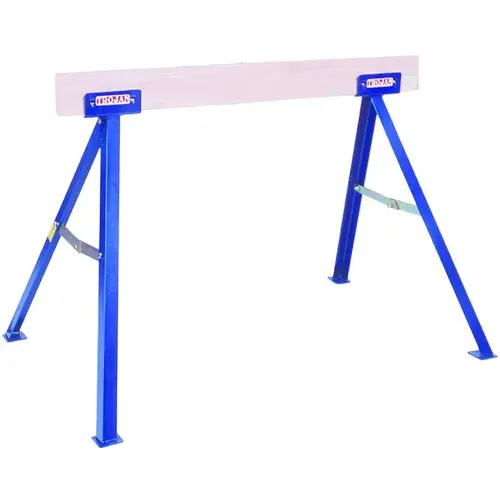 Sawhorse, 35 in H, Steel, Blue