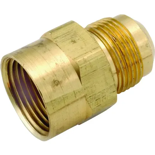Pipe Coupler, 15/16 x 1/2 in, Flare x FIP, Brass Pipe Coupler, 15/16 x 1/2 in, Flare x FIP, Brass