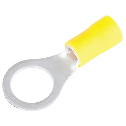 Ring Terminal, 600 V, 12 to 10 AWG Wire, 1/4 to 3/8 in Stud, Vinyl Insulation, Yellow - pack of 50 Ring Terminal, 600 V, 12 to 10 AWG Wire, 1/4 to 3/8 in Stud, Vinyl Insulation, Yellow - pack of 50