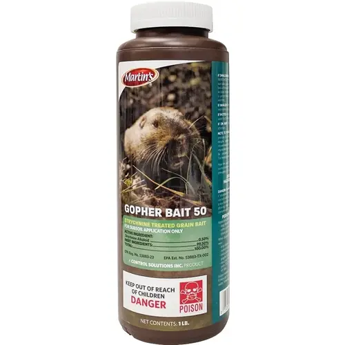 Bait Gopher 50 Toxic Granules For Gophers and Moles 1 lb Green