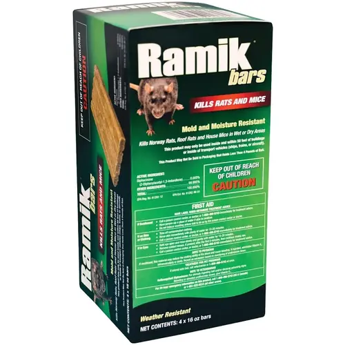 Bait Fish-Flavored Blocks For Mice and Rats 4 lb Green