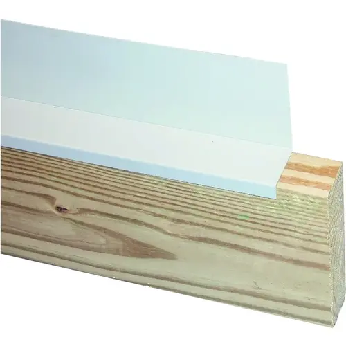 Amerimax 37028 Ledger Flashing Cap, 8 ft L, Z Bar Profile, Plastic, Gray Ledger Flashing Cap, 8 ft L, Z Bar Profile, Plastic, Gray