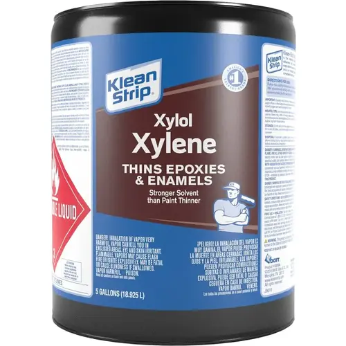 Xylol Xylene, Liquid, Sweet, Pungent Aromatic Hydrocarbon, 5 gal