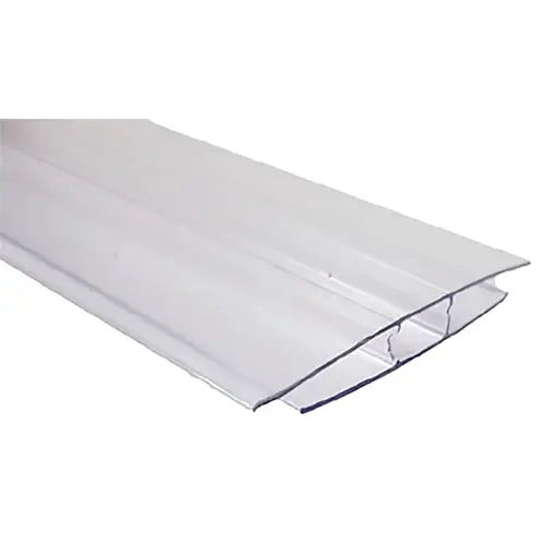 Multi-Wall H-Channel, 8 ft L, Polycarbonate, Clear - pack of 5