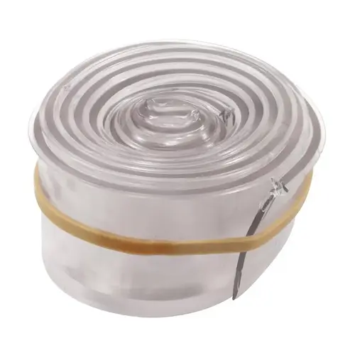 Shower Door Bottom Seal, Vinyl Material, 36" Length, 5/32" Width, 1" Height, Clear Finish, For Swinging Shower Doors Shower Door Bottom Seal, Vinyl Material, 36" Length, 5/32" Width, 1" Height, Clear Finish, For Swinging Shower Doors