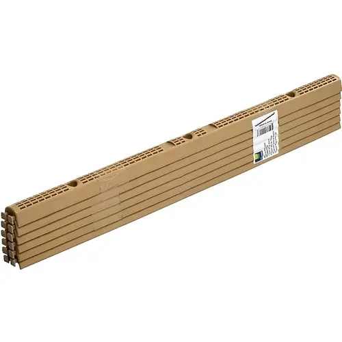 Closure Strip, Plastic, Brown - pack of 6