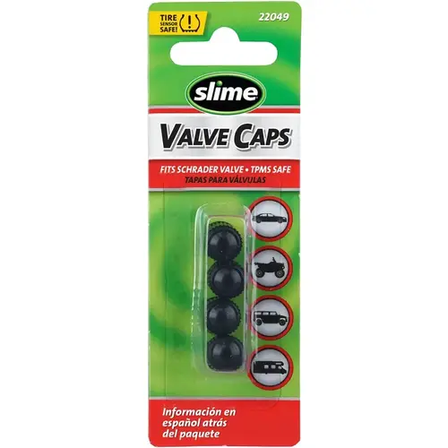 Valve Cap, Plastic Black
