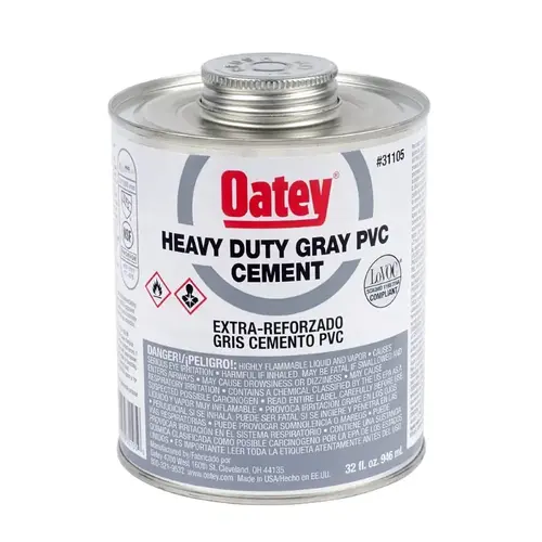 31105 32 OZ PVC HEAVY DUTY GRAY CEMENT 31105 32 OZ PVC HEAVY DUTY GRAY CEMENT