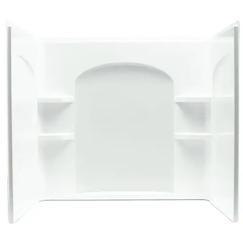 Ensemble Bath/Shower Wall Set, 33-1/4 in L, 60 in W, 54 in H, Vikrell, Alcove Installation, White Ensemble Bath/Shower Wall Set, 33-1/4 in L, 60 in W, 54 in H, Vikrell, Alcove Installation, White