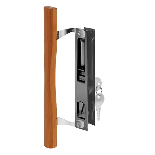 Handle Set, Alike Key, Aluminum, Wood, 1 to 1-1/4 in Thick Door Handle Set, Alike Key, Aluminum, Wood, 1 to 1-1/4 in Thick Door