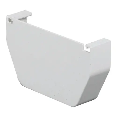Gutter End Cap 5.8" H X 4.5" W X 5" L White Vinyl U White