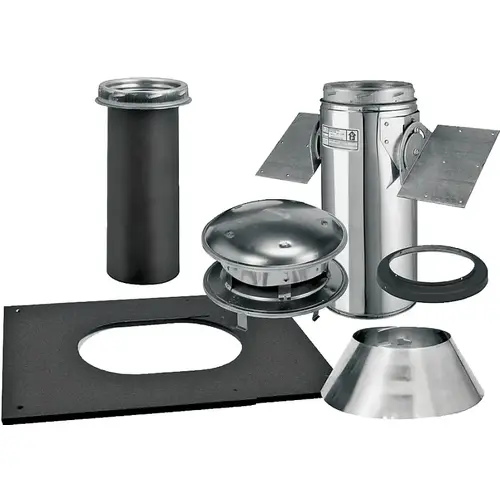Ceiling Support Kit, Pitched, Stainless Steel, For: Model SSII Black