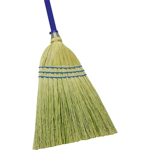 900-6 Outdoor Broom, 12 in Sweep Face, Corn Fiber Bristle, Steel Handle Blue/Brown