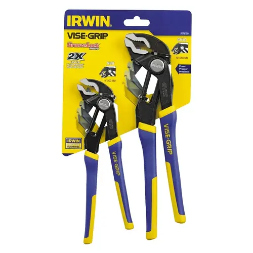 Vise Grip Groove Lock Plier Set - Pair Blue/Yellow