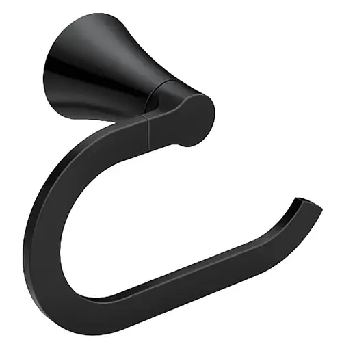 Mikah Series Towel Ring, Zinc, Matte Black, Wall Mounting Mikah Series Towel Ring, Zinc, Matte Black, Wall Mounting