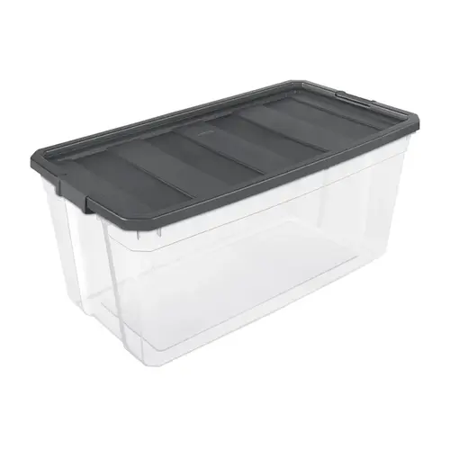 200 Qt./189L Flat Gray Stacker Storage Tote