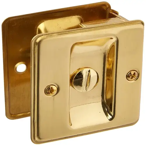 SC991B605 Pocket Door Lock Privacy - Polished Brass SC991B605 Pocket Door Lock Privacy - Polished Brass
