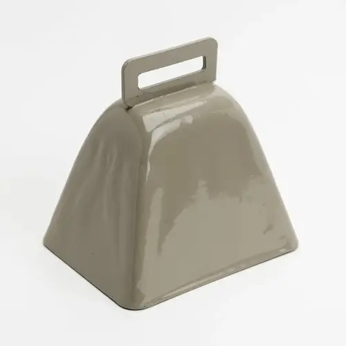 Cow Bell, 10LD Bell, Metal, Cream Cow Bell, 10LD Bell, Metal, Cream
