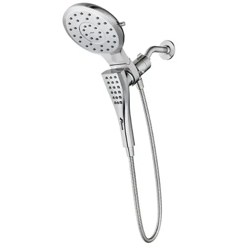 Showerhead Combo Chrome Metal 8 settings 1.75 gpm Chrome Showerhead Combo Chrome Metal 8 settings 1.75 gpm Chrome