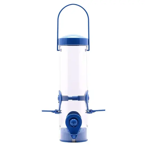 Perky-Pet Tube Bird Feeder, 1.25 lb, Plastic, Navy