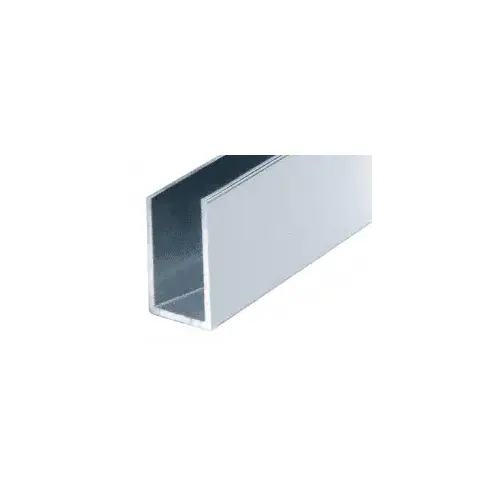 Satin Anodized 1/2" Aluminum U-Channel 144" Stock Length