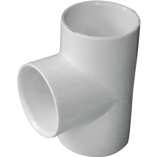 Pipe Tee, 1-1/4 in, Slip, PVC, White, SCH 40 Schedule, 370 psi Pressure Pipe Tee, 1-1/4 in, Slip, PVC, White, SCH 40 Schedule, 370 psi Pressure