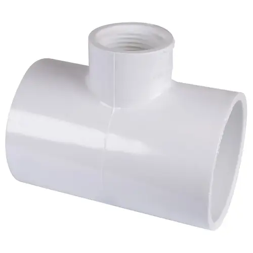 402249BC Reducing Pipe Tee, 2 x 1 in, Slip x FIP, PVC, SCH 40 Schedule 402249BC Reducing Pipe Tee, 2 x 1 in, Slip x FIP, PVC, SCH 40 Schedule