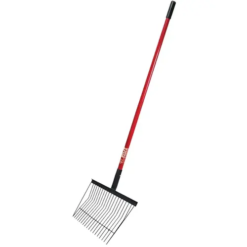 Stall Fork, Steel Tine, Fiberglass Handle, Long Handle, 59 in L Handle