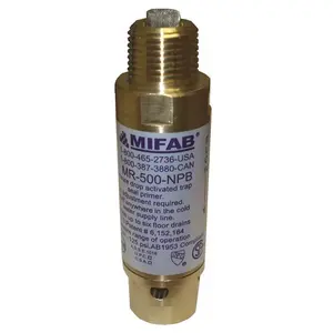 Mifab M2-500 M-500 PRESSURE DROP ACTIVATED TRAP SEAL PRIMER FOR UP TO 3 FLOOR DRAIN TRAPS, 1/2 IN. CONNECTIONS Bronze